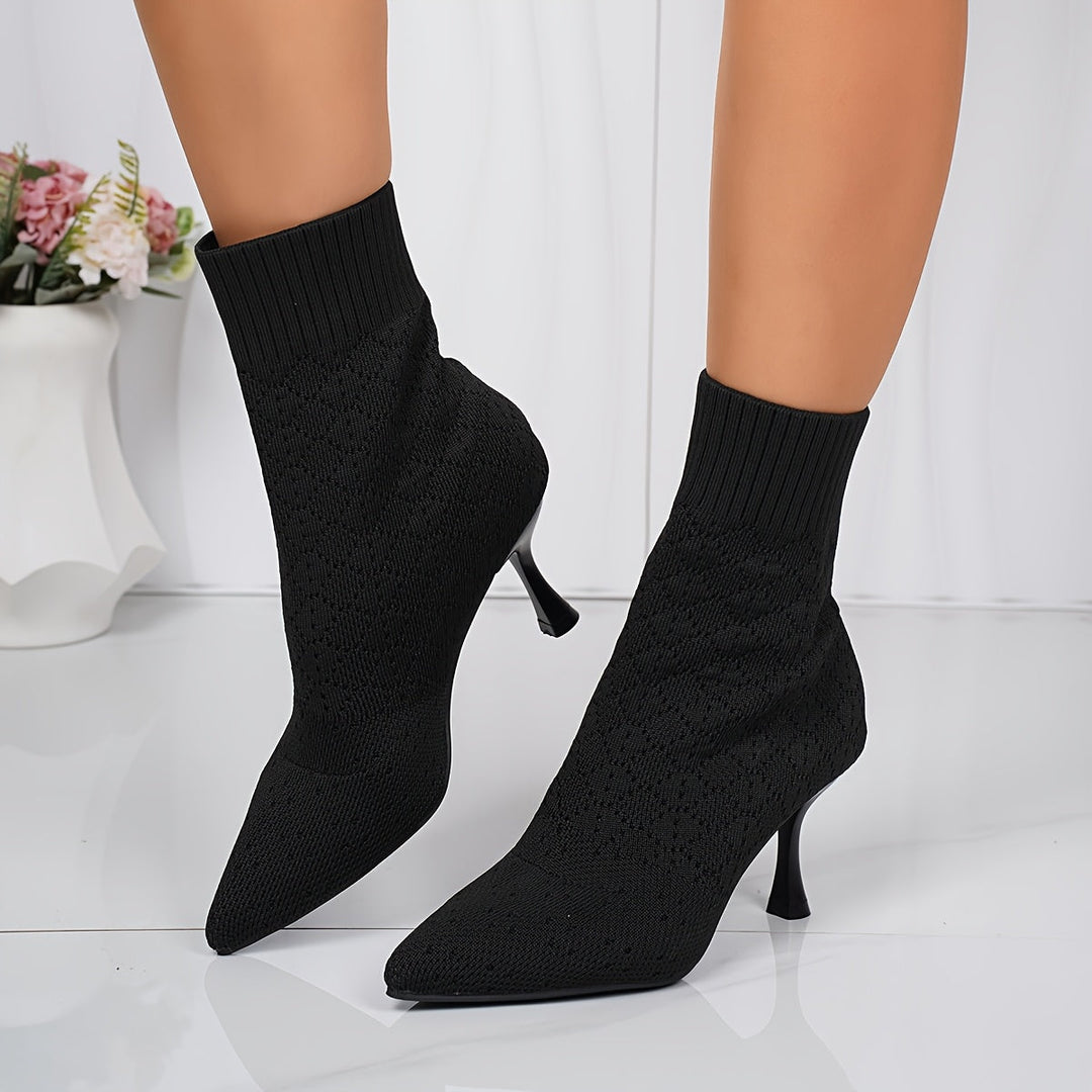 Tamsin | Spetsiga Sock-Stil Ankelstövlar