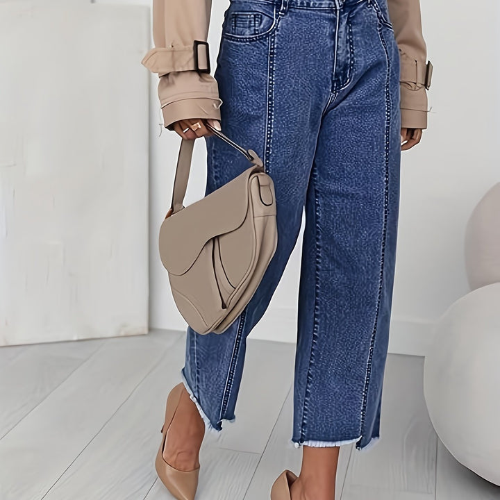 Denise | Skräddarsydda Croppade Raka Jeans