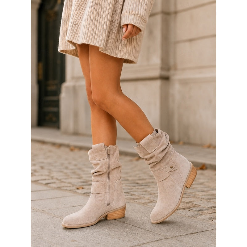 Tessa | Slouchy Spänne Ankelstövlar