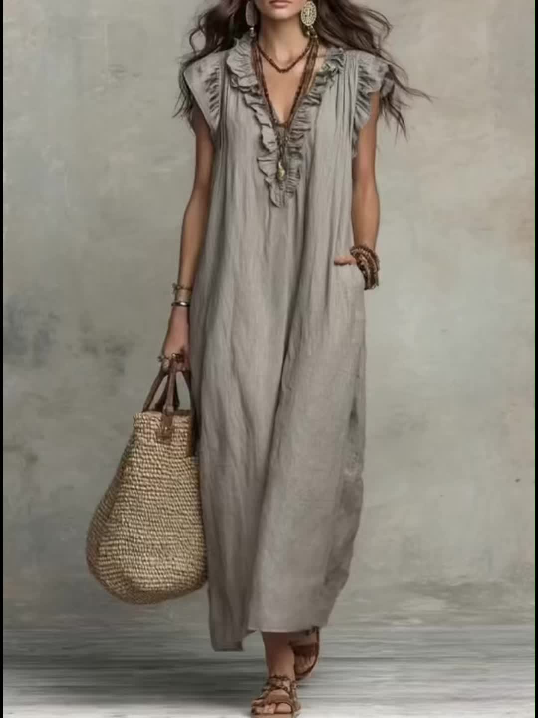 Marisol | Volang Bohemisk Maxiklänning