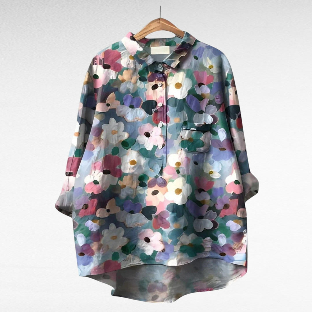Courtney | Klassisk Retro Blomsterblus