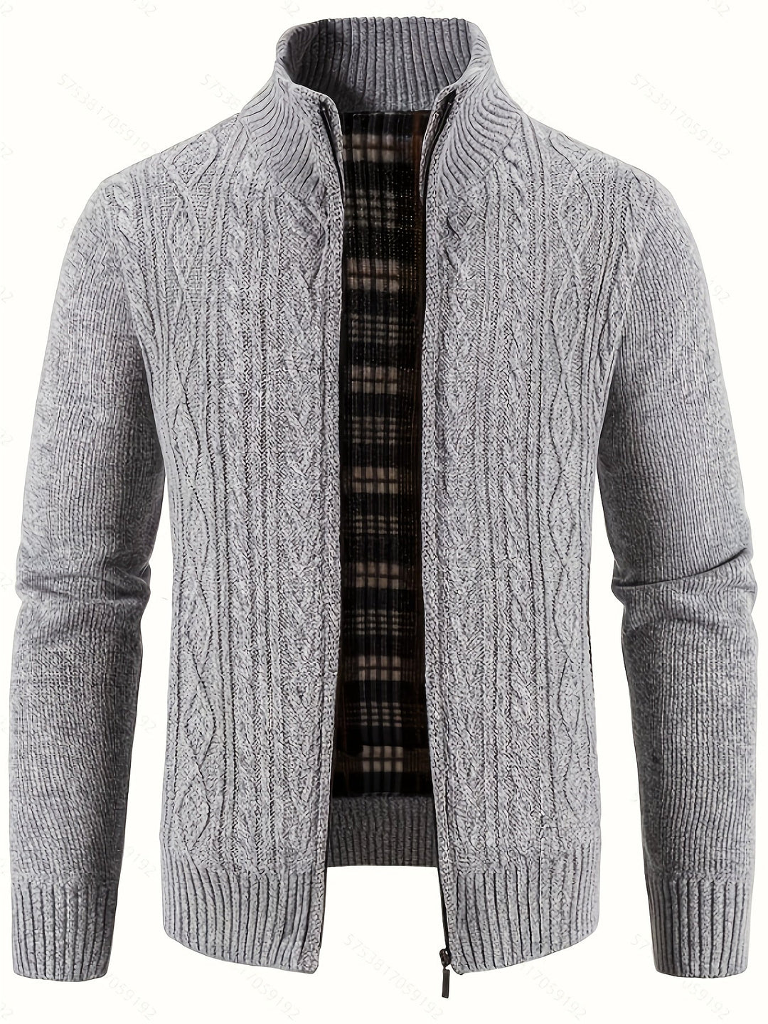 Walter | Texturerad Heldragkedja Cardigan