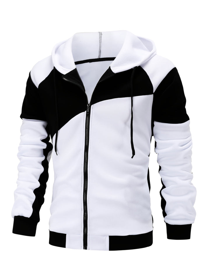 Bryce | Färgblock Zip-Up Huva Jacka