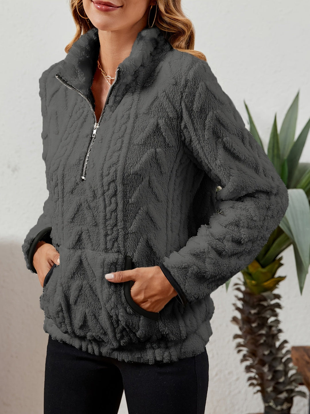 Delilah | Mysig Halv-Zip Tröja