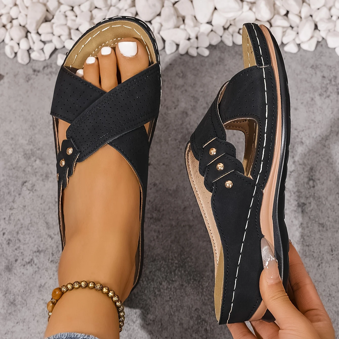 Charlotte | Premium Ortopedisk Kil Sandal