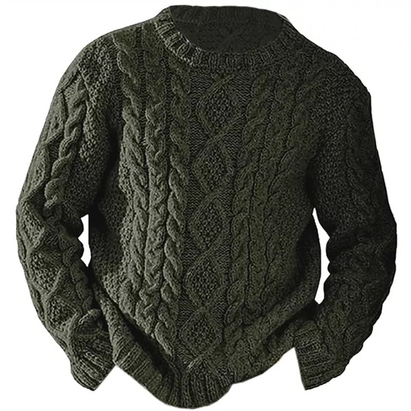 Ellis | Kabelstickad Crew Neck Tröja
