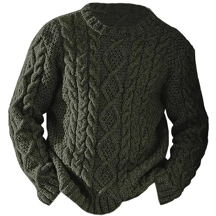 Ellis | Kabelstickad Crew Neck Tröja