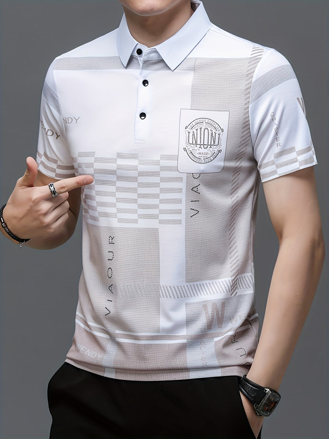 Nathaniel | Raffinerad Colorblock Polo Skjorta