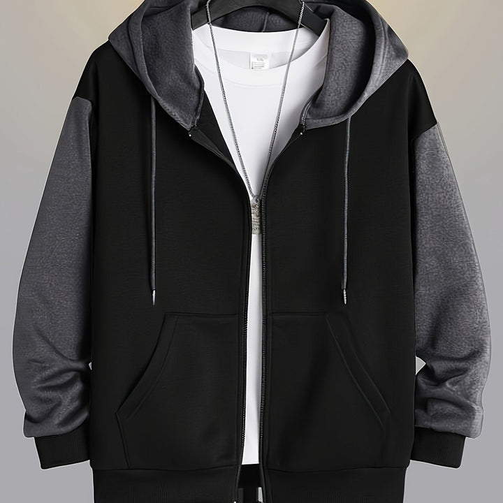 Cedric | Färgblock Zip-Up Hoodie