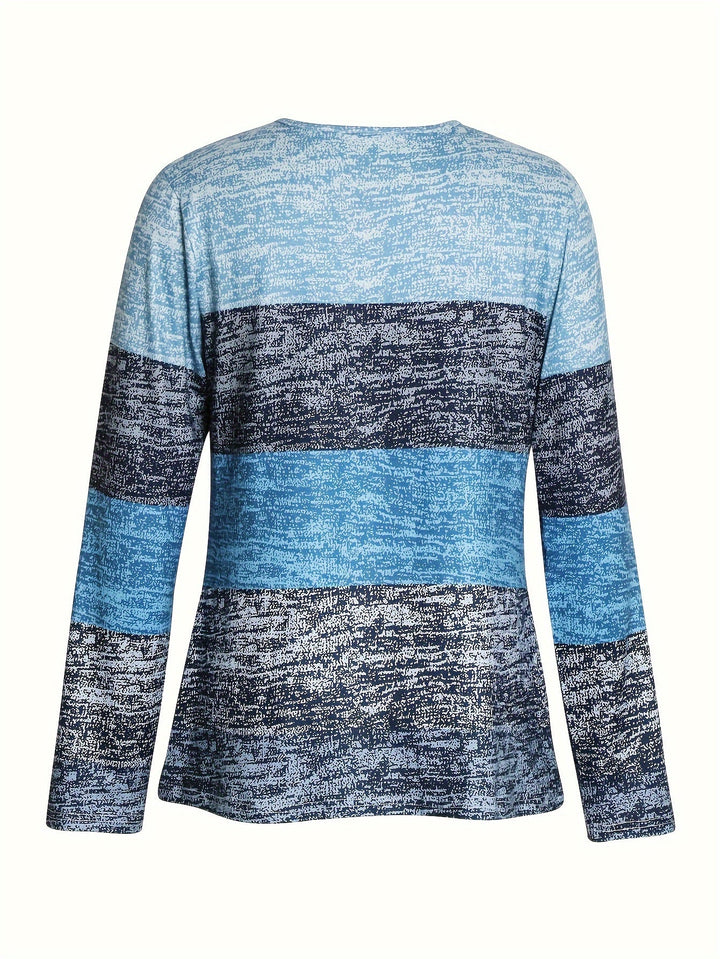 Ophelia | Färgblock Kvartslång Zip Topp