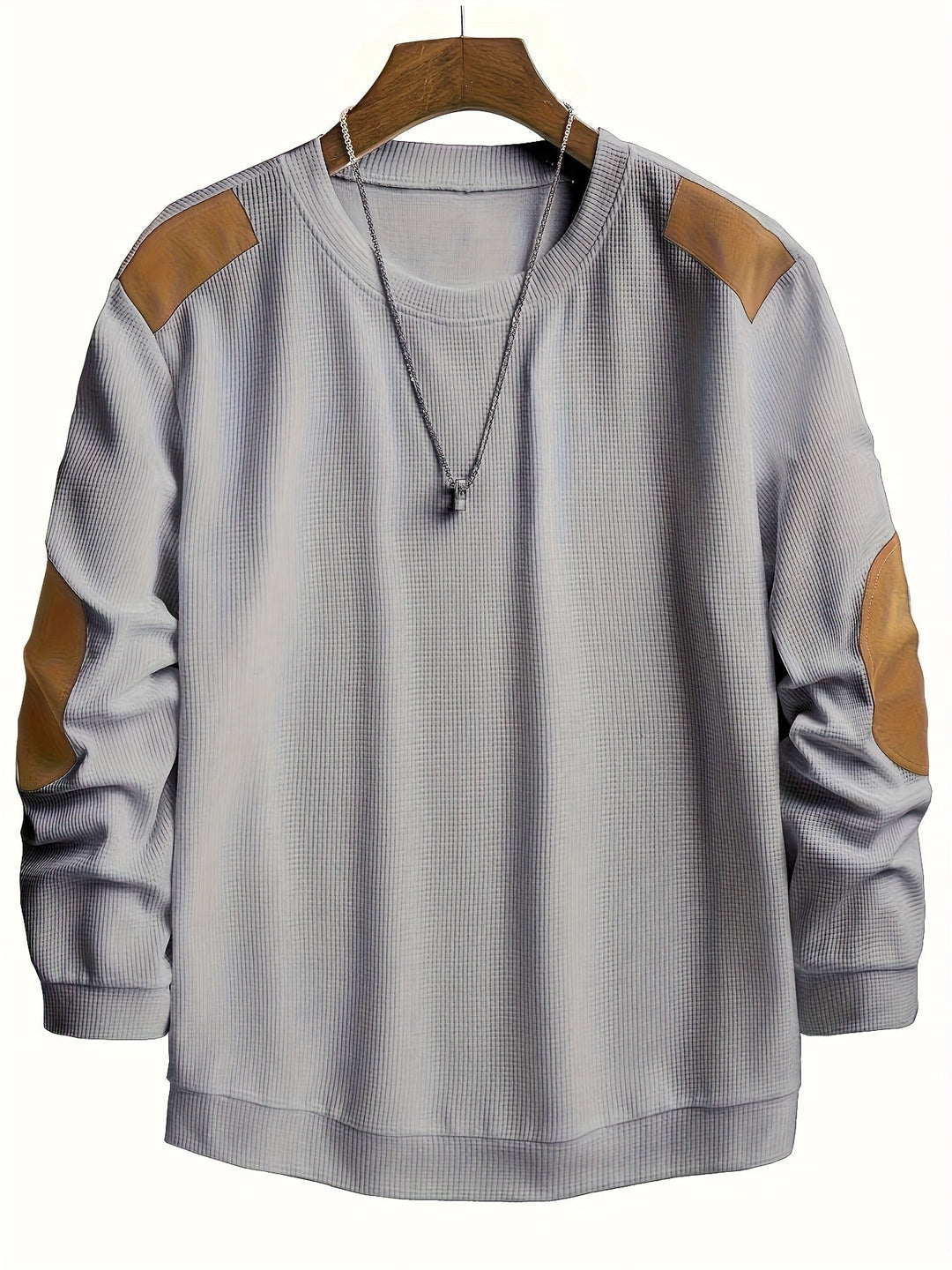Aaron | Texturerad Elbow-Patch Pullover