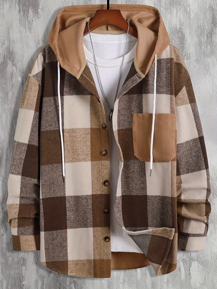 Barnaby | Rutig Huva Overshirt Jacka