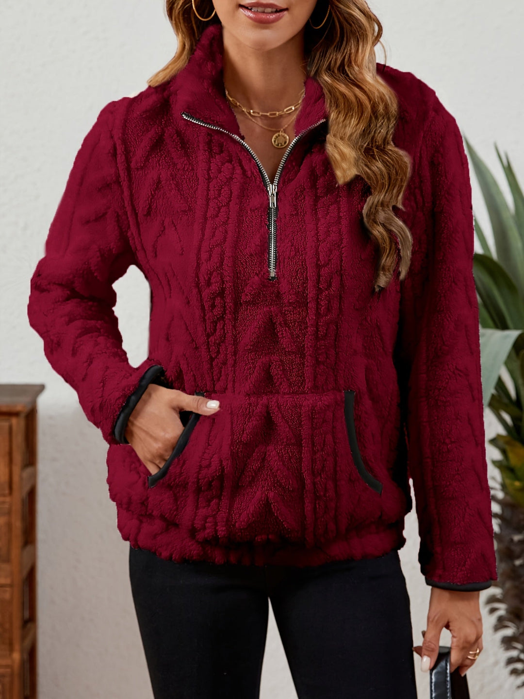 Delilah | Mysig Halv-Zip Tröja