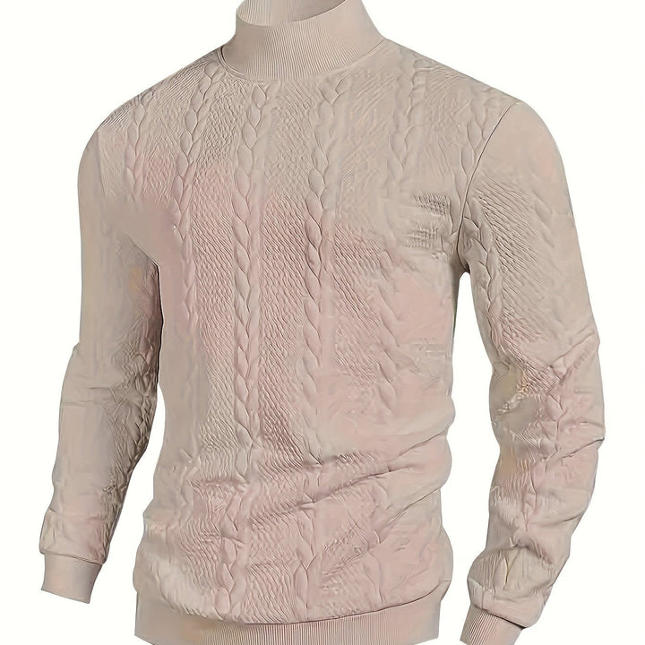 Merritt | Texturerad Höghalssweatshirt