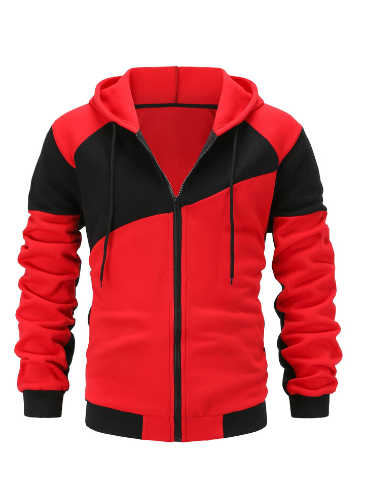 Bryce | Färgblock Zip-Up Huva Jacka
