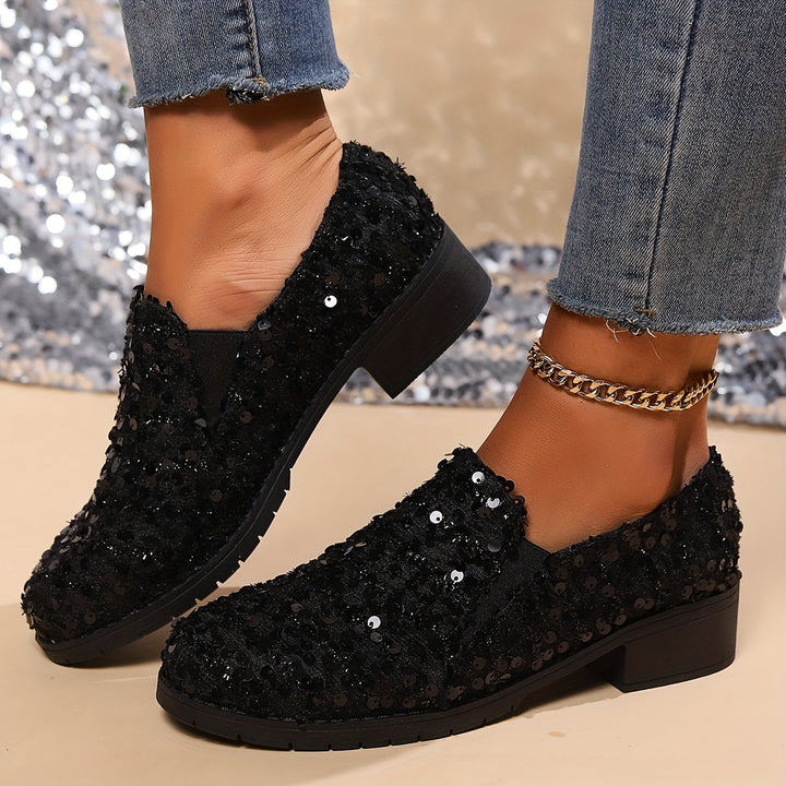 Bernadette | Glittrande Slip-On Tofflor