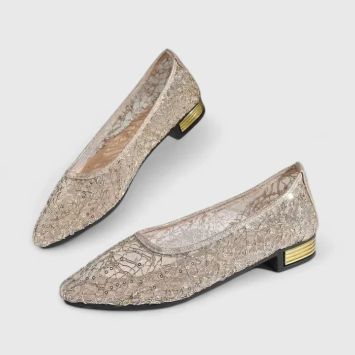 Cassidy | Elegant Spetsiga Ballerinaskor
