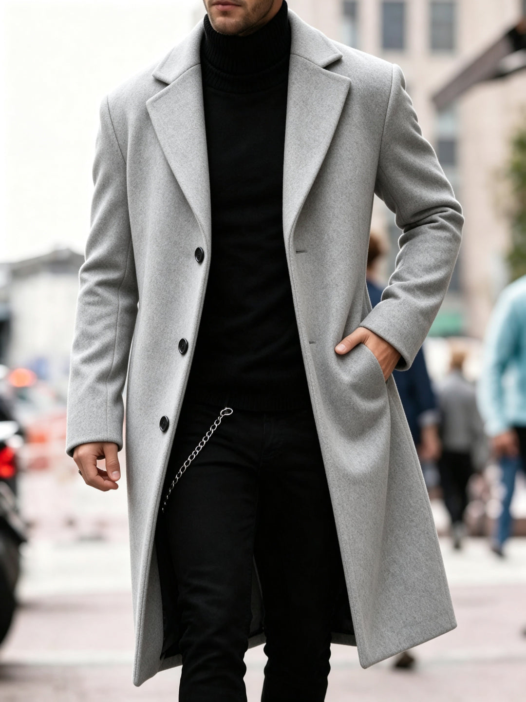 Chandler | Finsnittad Lång Trench Coat