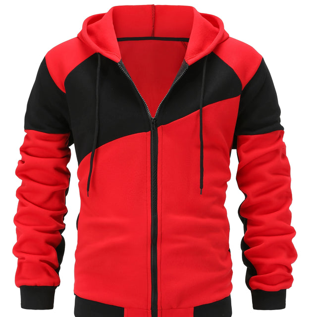 Bryce | Färgblock Zip-Up Huva Jacka