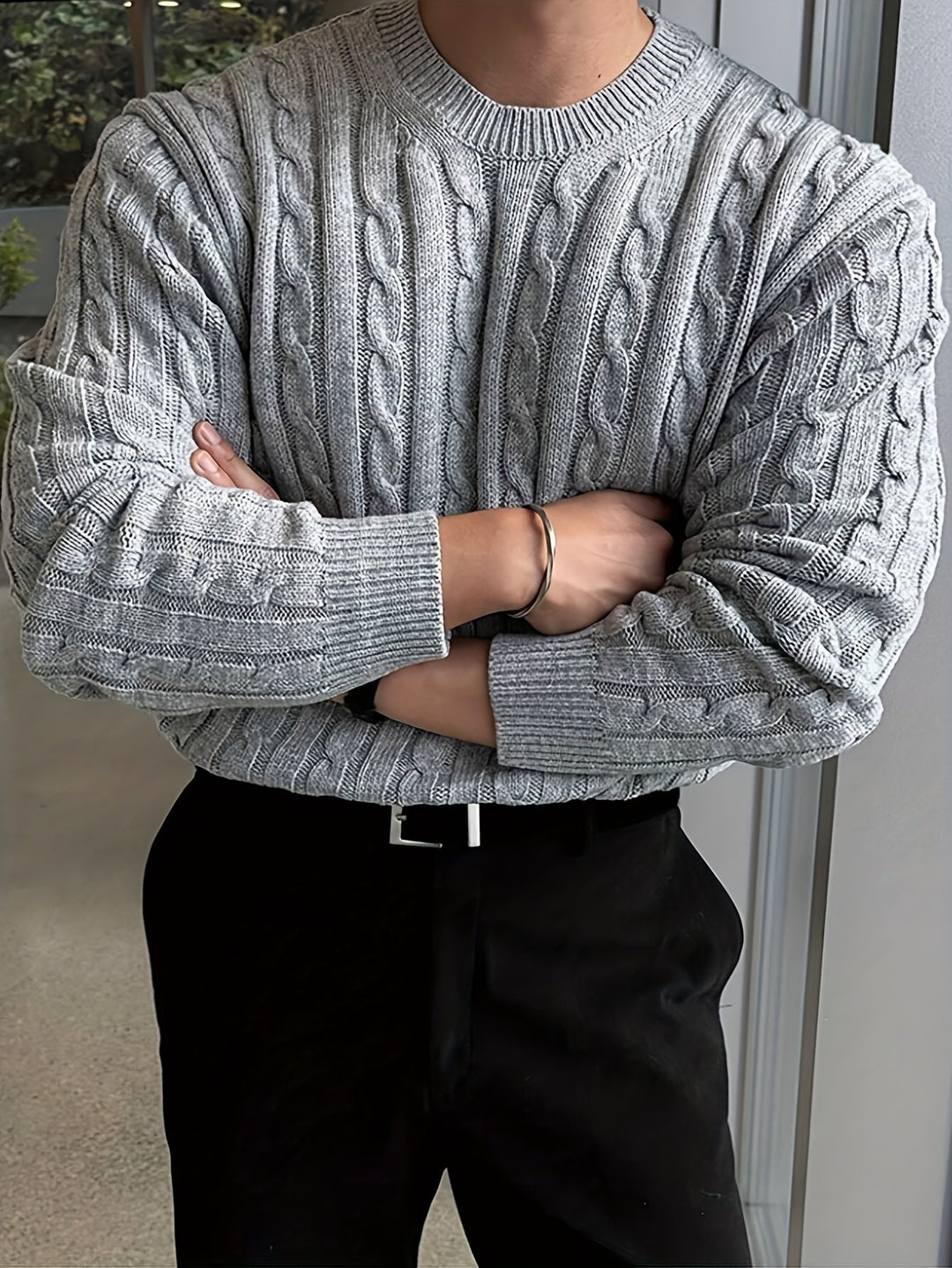 Preston | Tvinnad Kabel Pullover Tröja