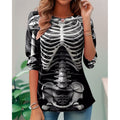 Iris | Halloween Skelettrörelse med Långa Ärmar