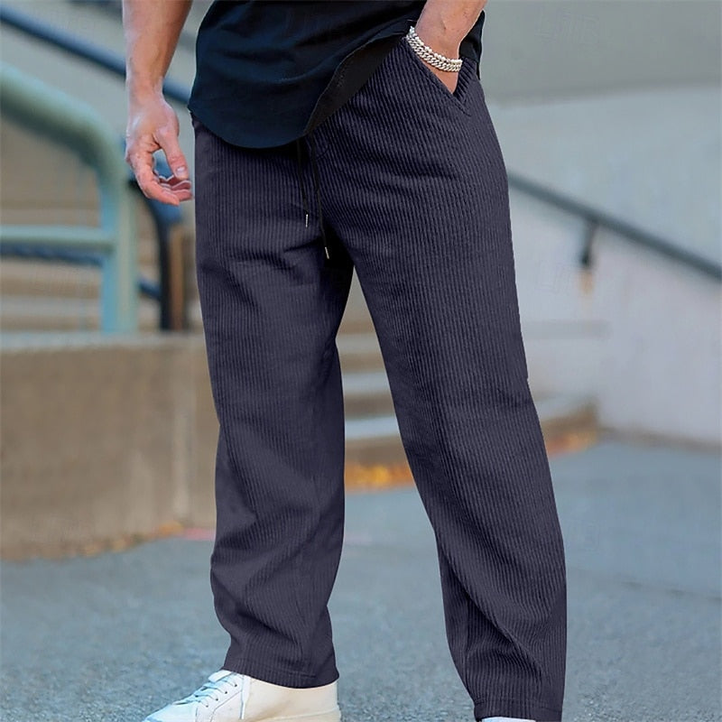 Crosby | Avslappnade Ribbade Byxor