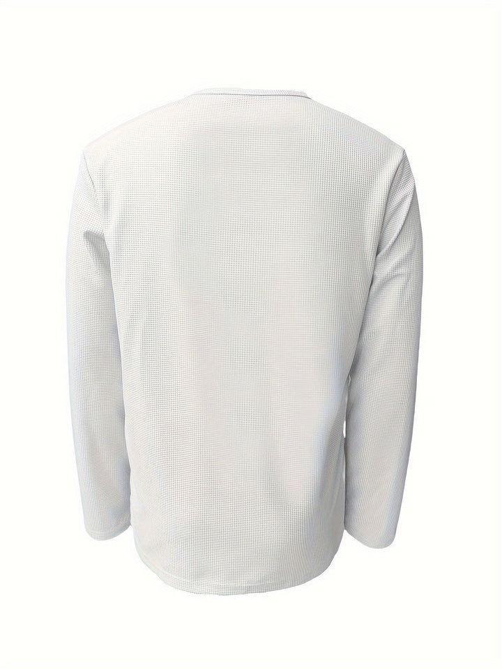Carson | Texturerad långärmad Henley
