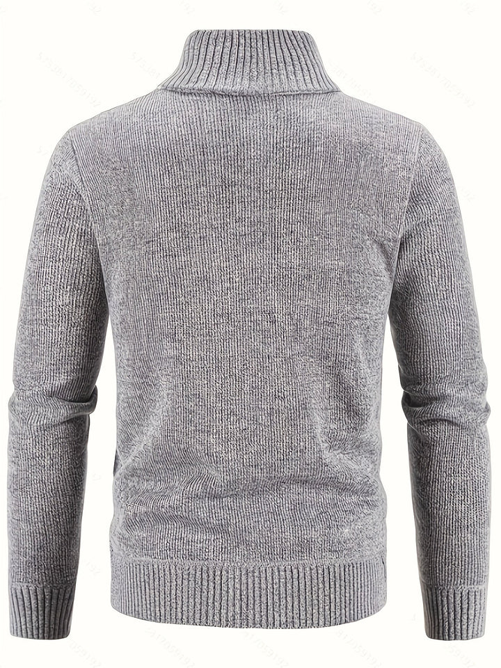 Walter | Texturerad Heldragkedja Cardigan