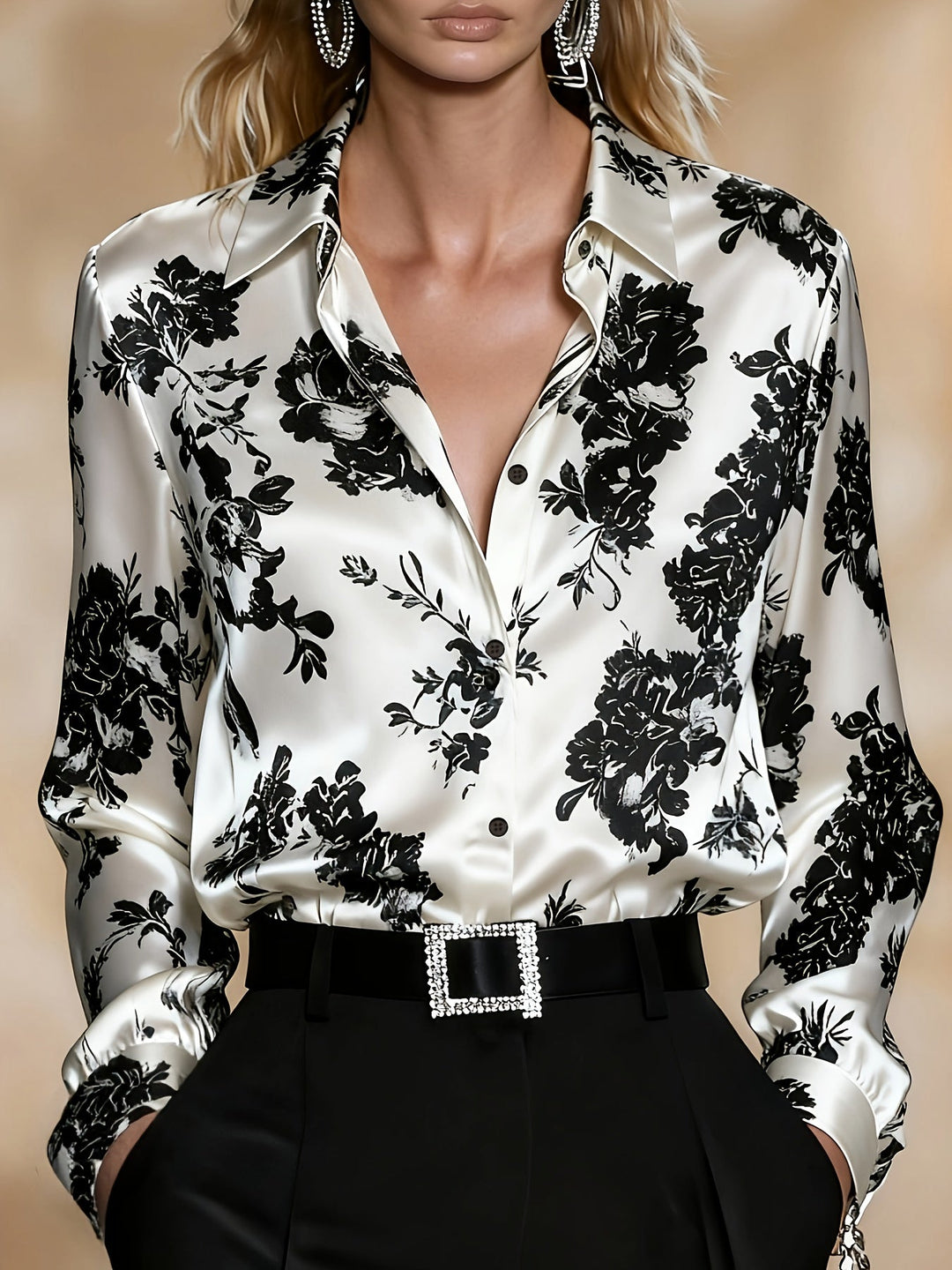 Cecily | Blommig Elegant Blus