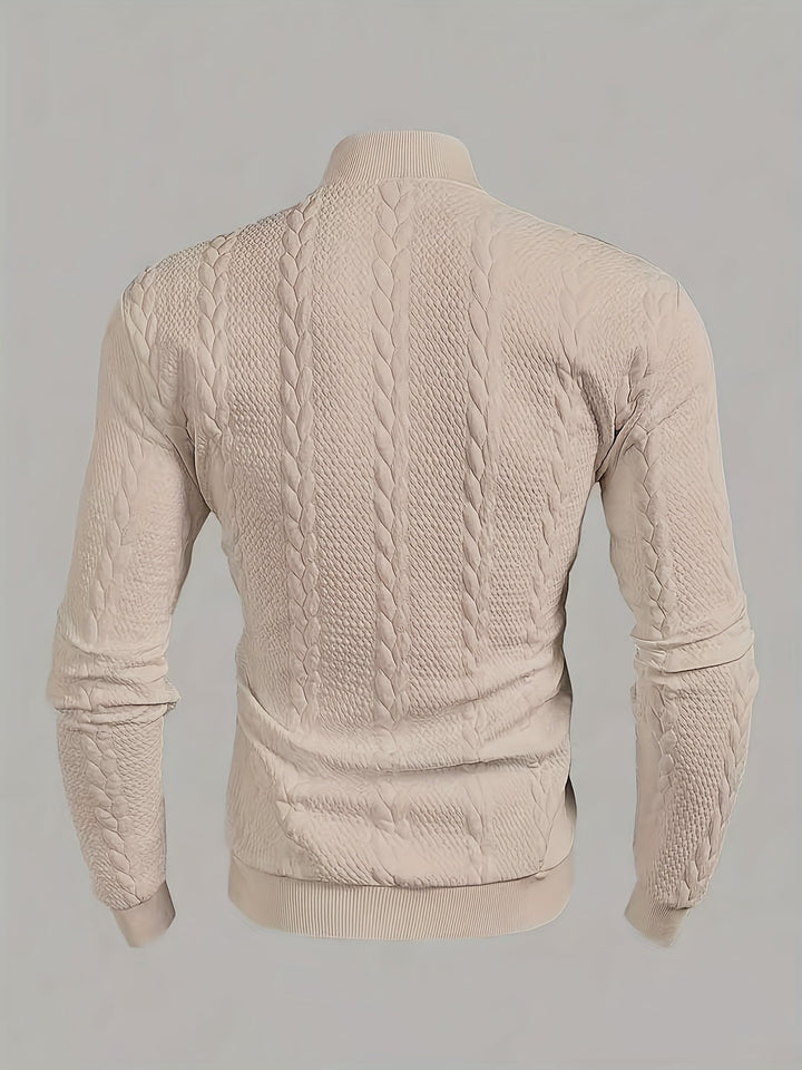 Merritt | Texturerad Höghalssweatshirt