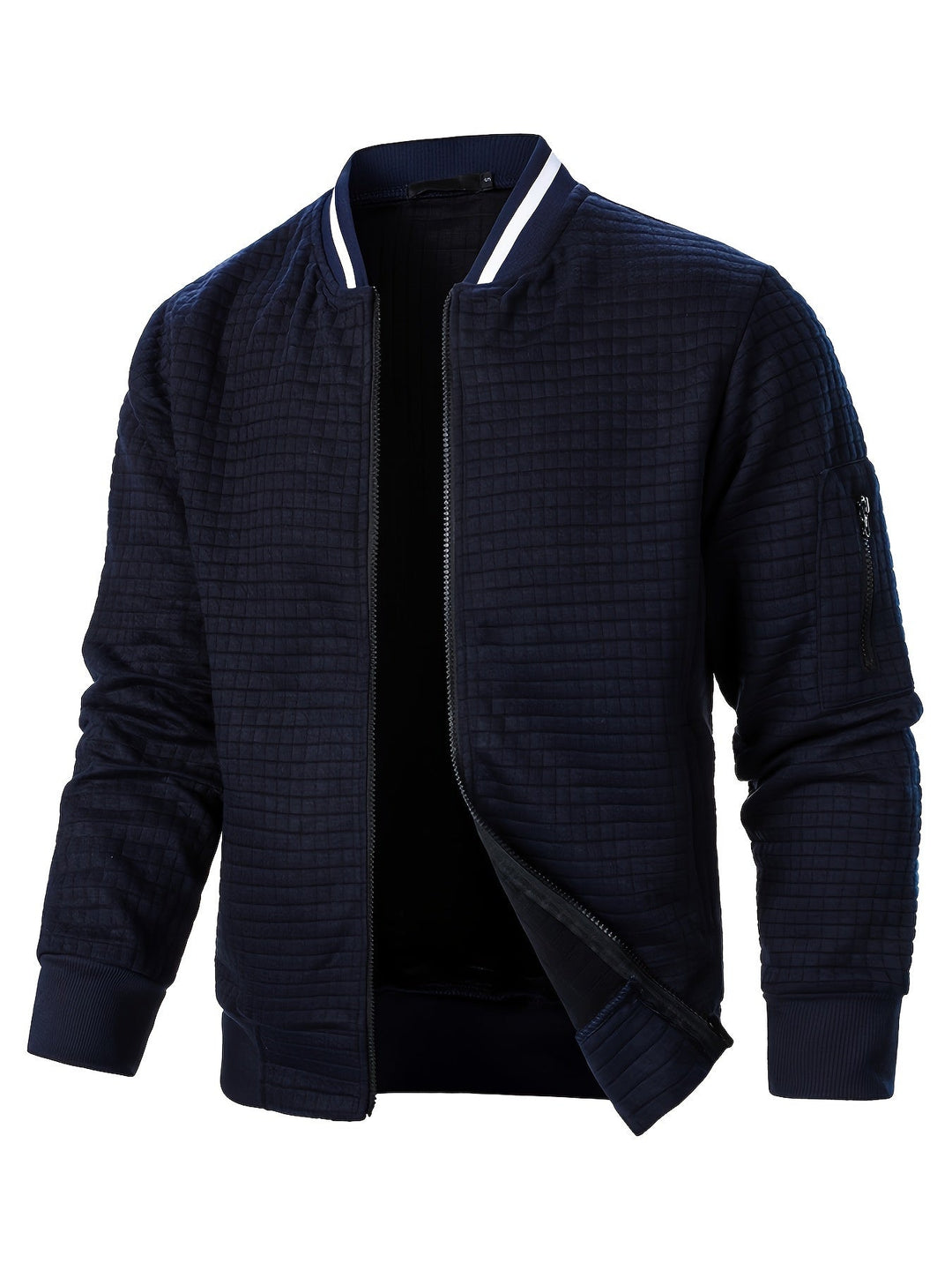 Raymond | Texturerad Zip-Up Bomberjacka