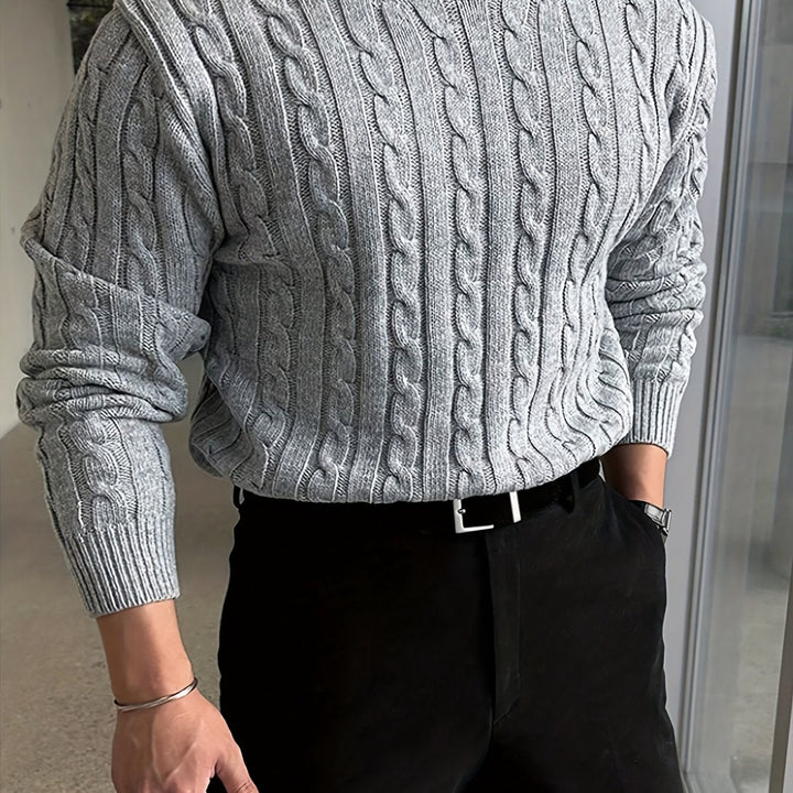 Preston | Tvinnad Kabel Pullover Tröja