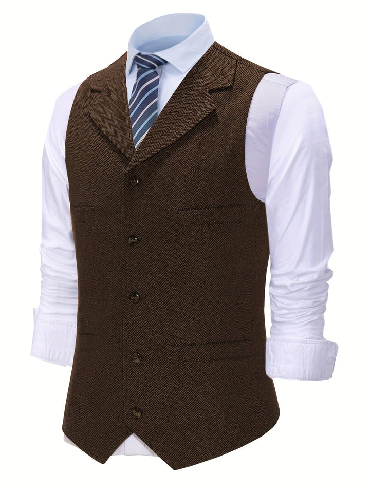 Byron | Raffinerad Herringbone Västar