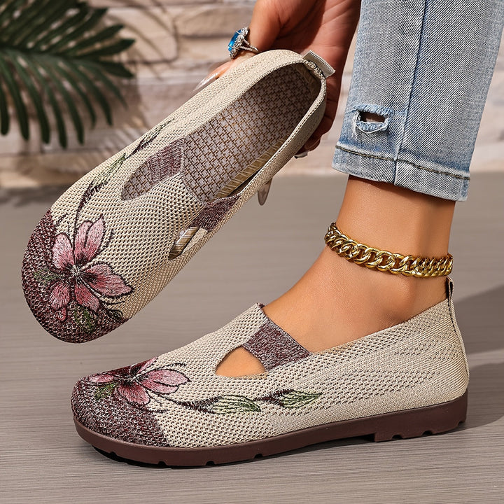 Marjorie | Broderade Slip-On Lågskor