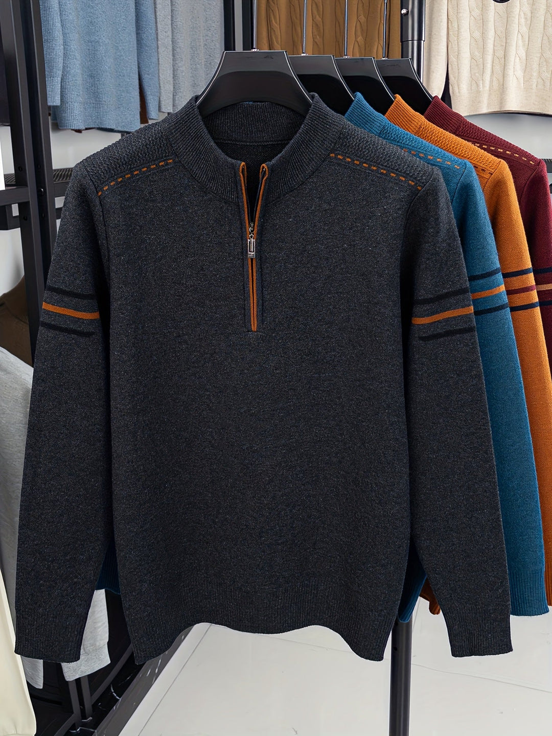 Nathan | Halvdraget Mock Neck Tröja