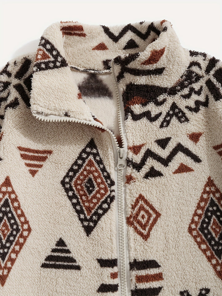 Carmen | Mönstrad Zip-Up Jacka