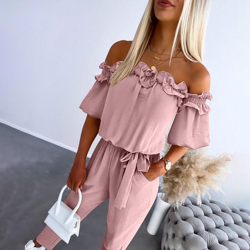 Carmella | Stilig Off Shoulder Knytmidja Jumpsuit