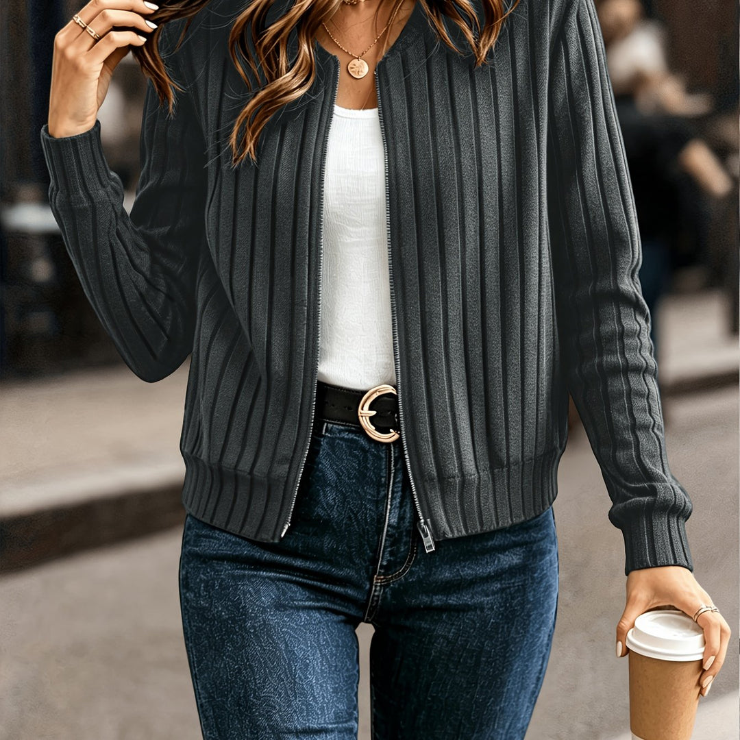 Blair | Ribbade Zip-Front Jacka