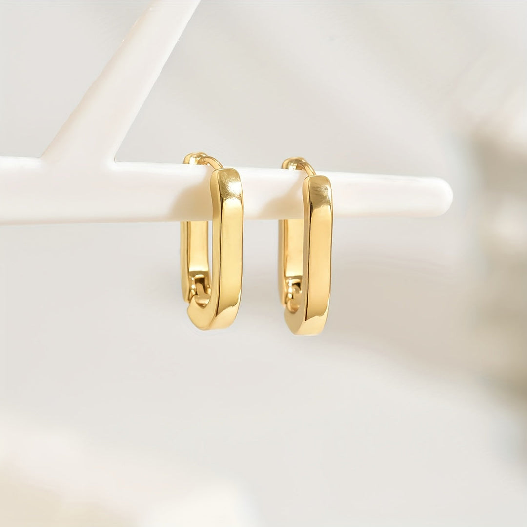 Wanda | Eleganta Geometriska Hoop Örhängen
