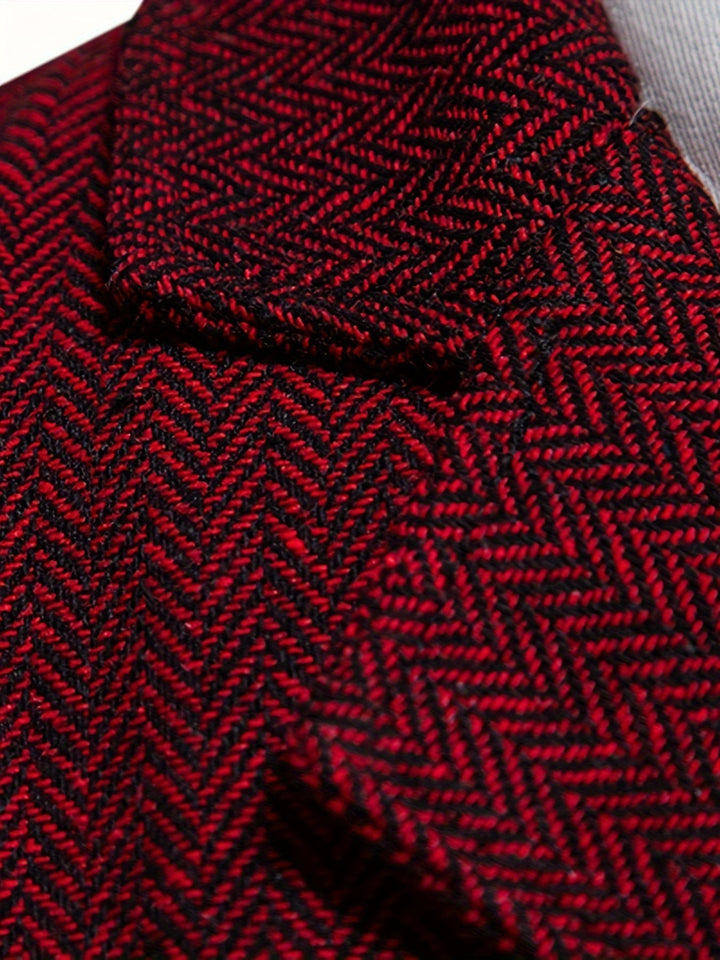 Edmund | Herringbone Enknäppt Väst
