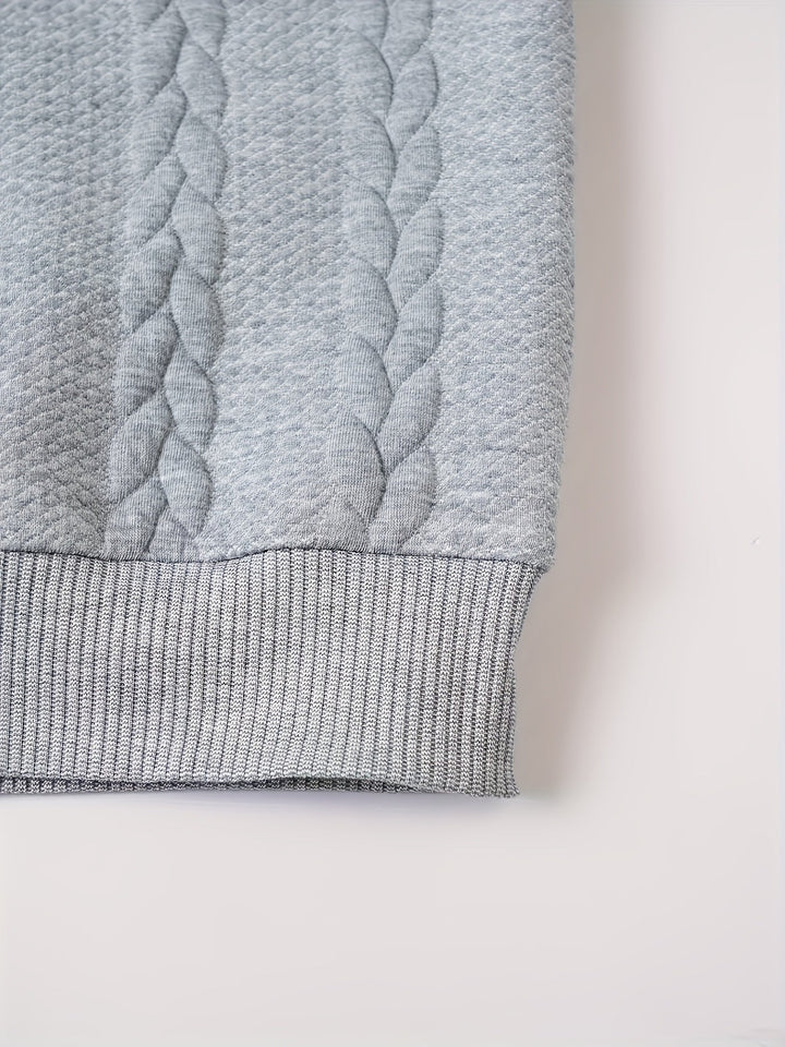Merritt | Texturerad Höghalssweatshirt