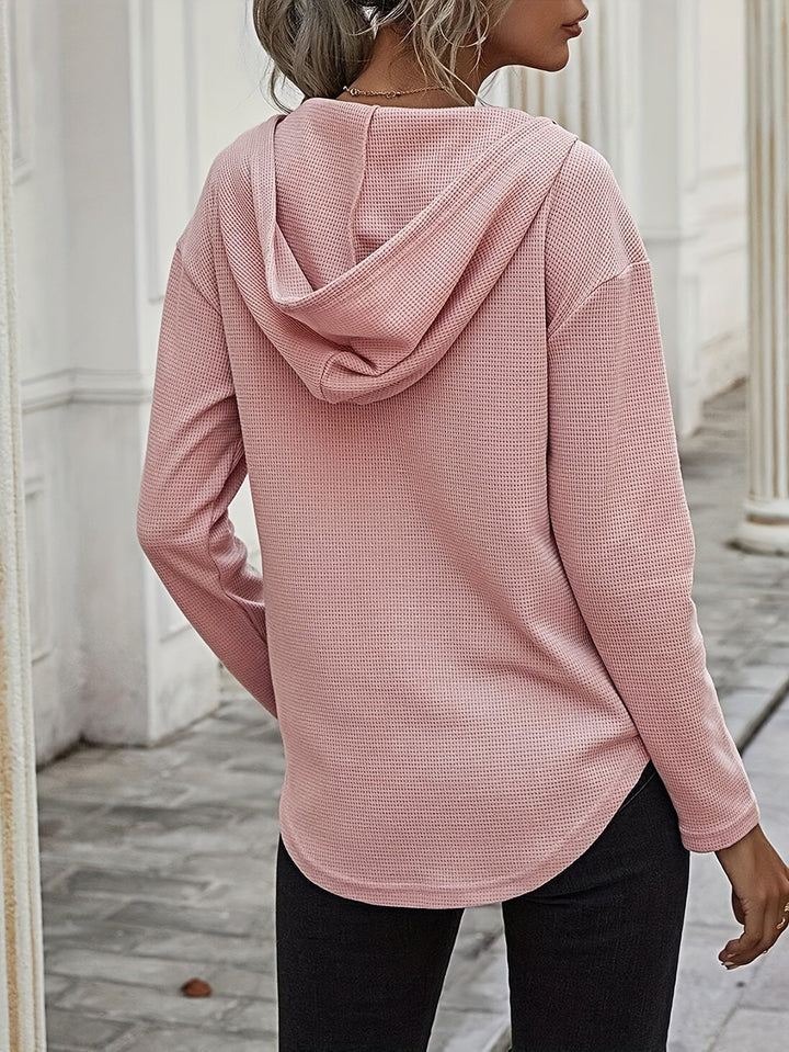 Kendra | Avslappnad V-ringad Hoodie