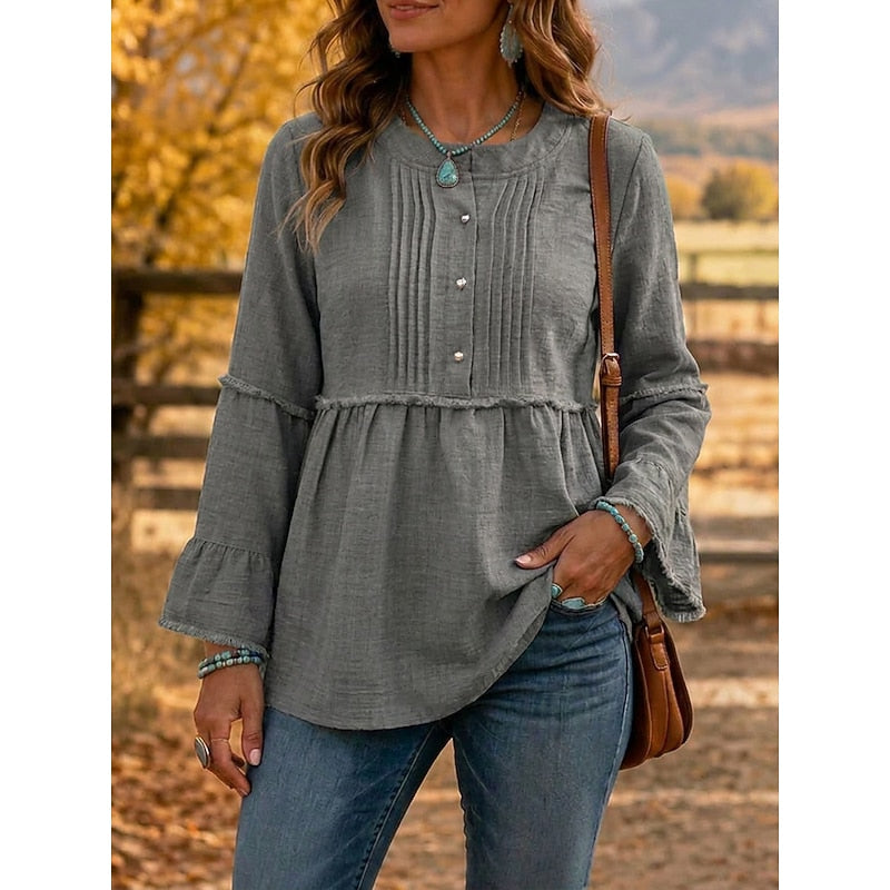 Rosalyn | Piffad Peplum Blus
