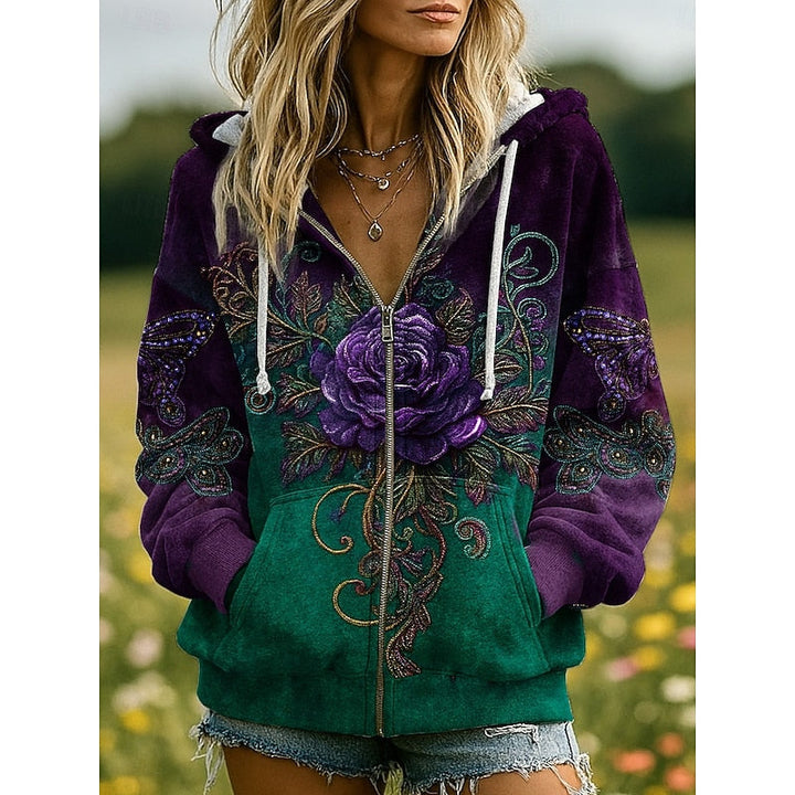 Willow | Naturinspirerad zip-up hoodie