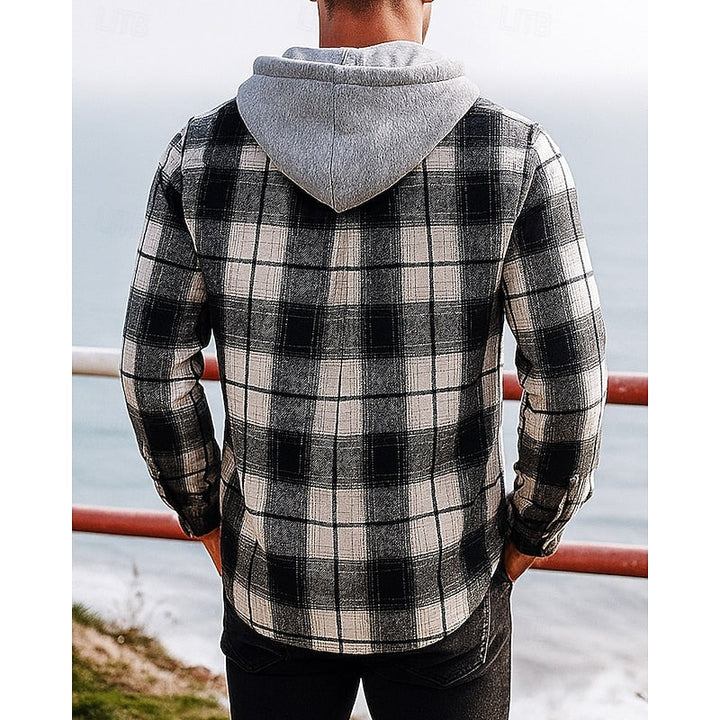 Emory | Robust Hooded Rutigt Skjorta Jacka