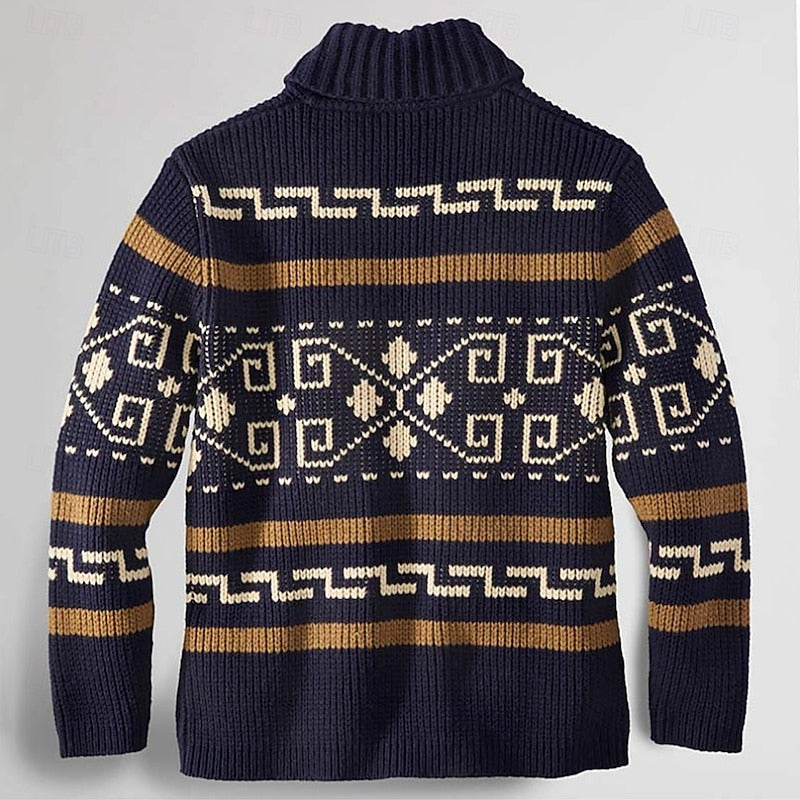 Sawyer | Mönstrad Zip Cardigan