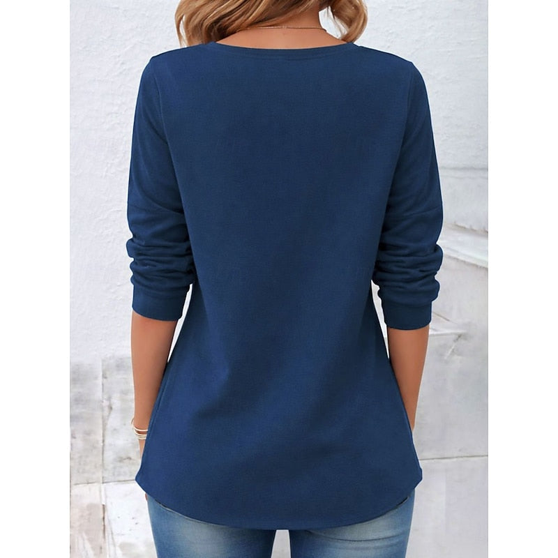 Miranda | Draperad Top med Knappar