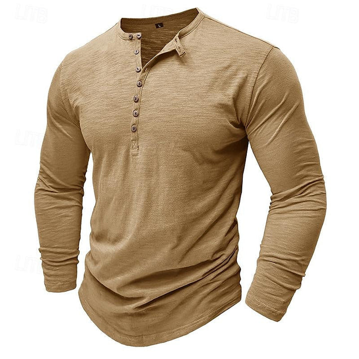 Ashton | Klassisk långärmad Henley-tröja