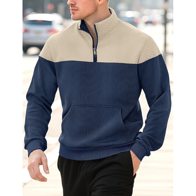 Braxton | Texturerad Quarter-Zip Sweatshirt