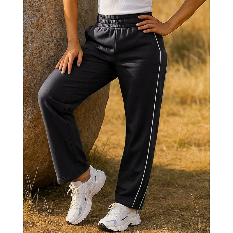 Maisie | Avslappnade Joggers med Sidostrand